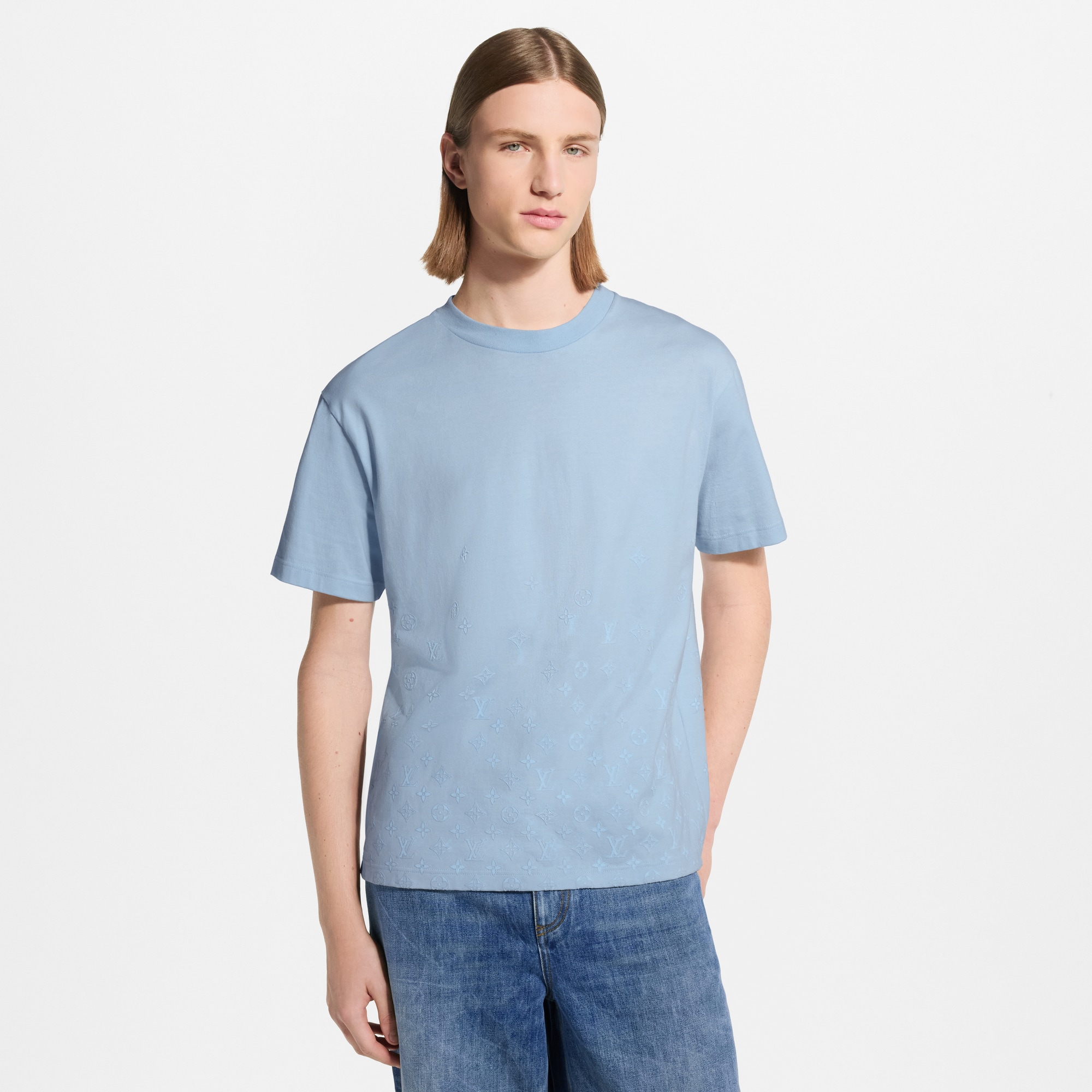 Flock Print Gradient Signature T-Shirt - Ready-to-Wear | LOUIS VUITTON